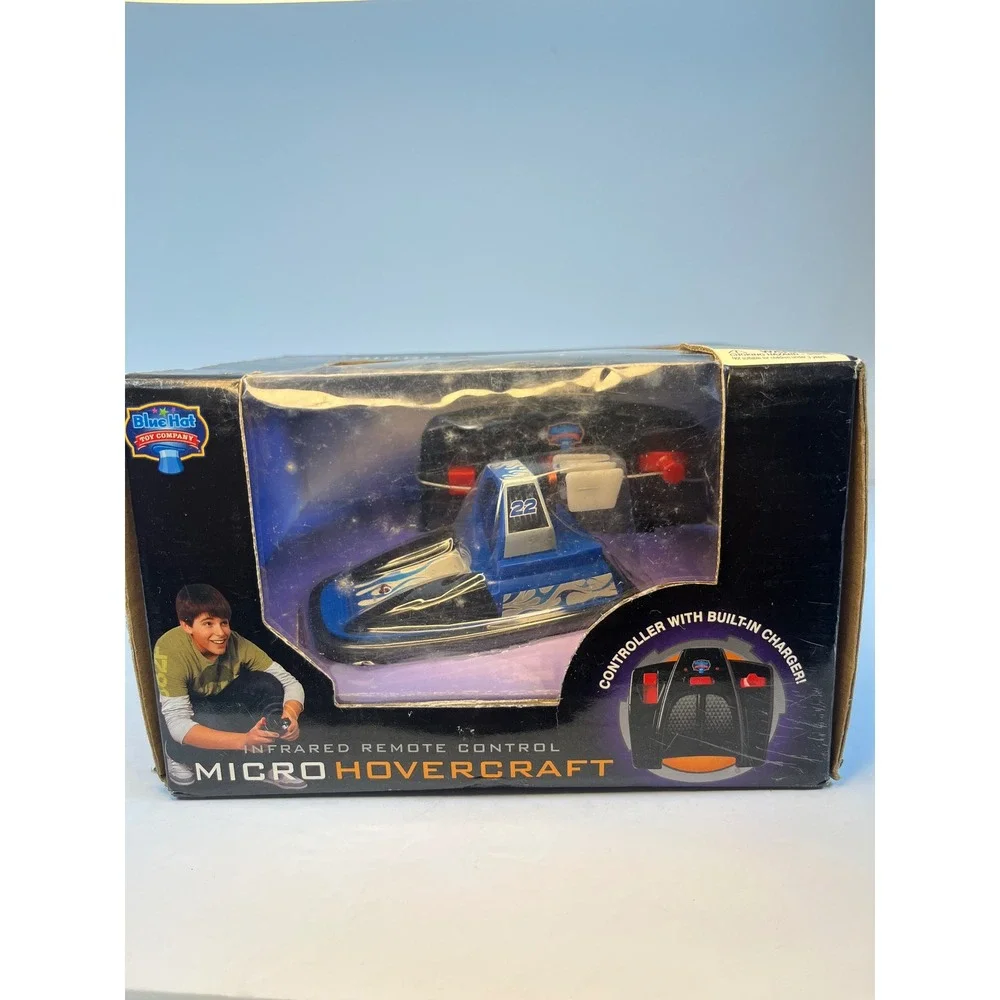 Blue Hat Toy Company Micro Hovercraft Infrared Remote Control Blue White 1633720